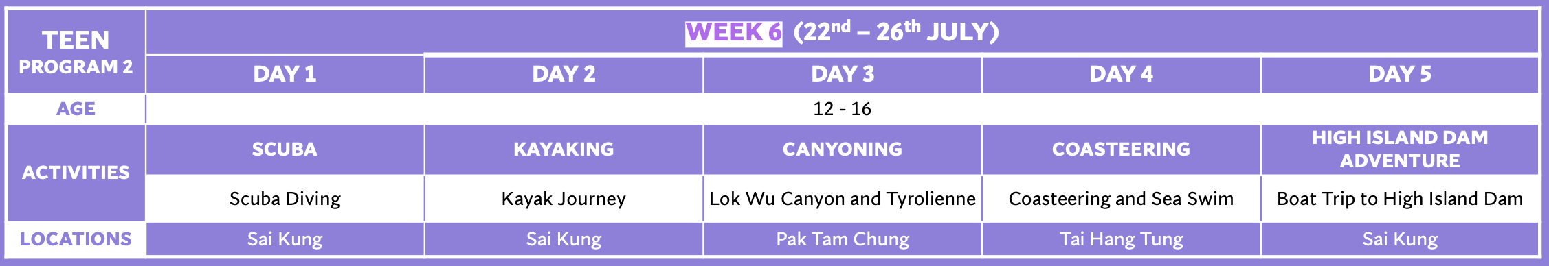 Hong Kong Holiday Camps | Asia Adventure Sport